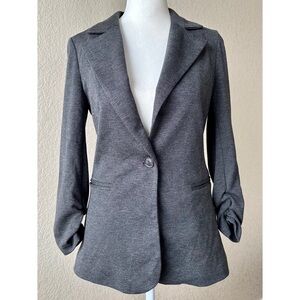 41 Hawthorn Knit Blazer with Gathered 3/4 sleeve - xs